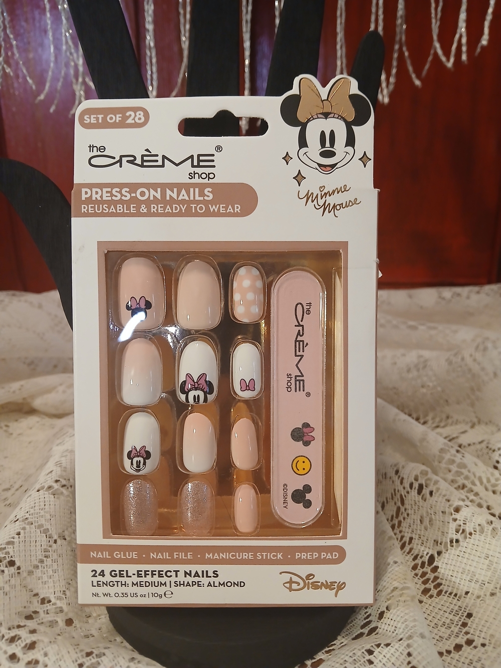 The Creme Shop Minnie Mouse Press-On Nails – Nude Pink Set